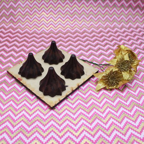 KhopraPak Chocolate Modak 1kg (Approx 80 - 85 pcs )